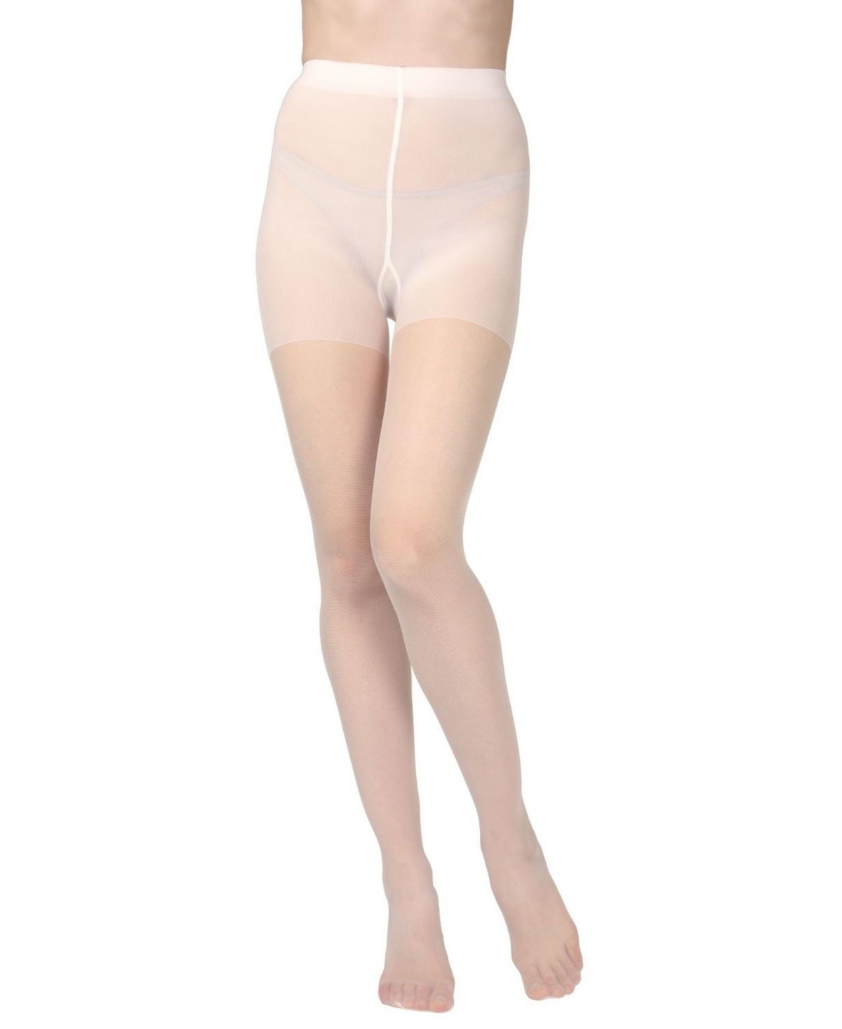 Shop Memoi Women's Essential Control Top Satin Sheer Pantyhose In Beige