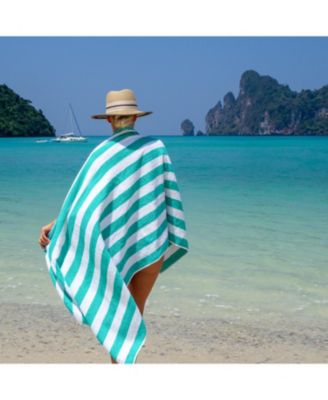 California Cabana Beach Towel (4 Pack, 30x70 in.), Striped, Soft Ringspun Cotton, Oversized Cabana Pool Towel