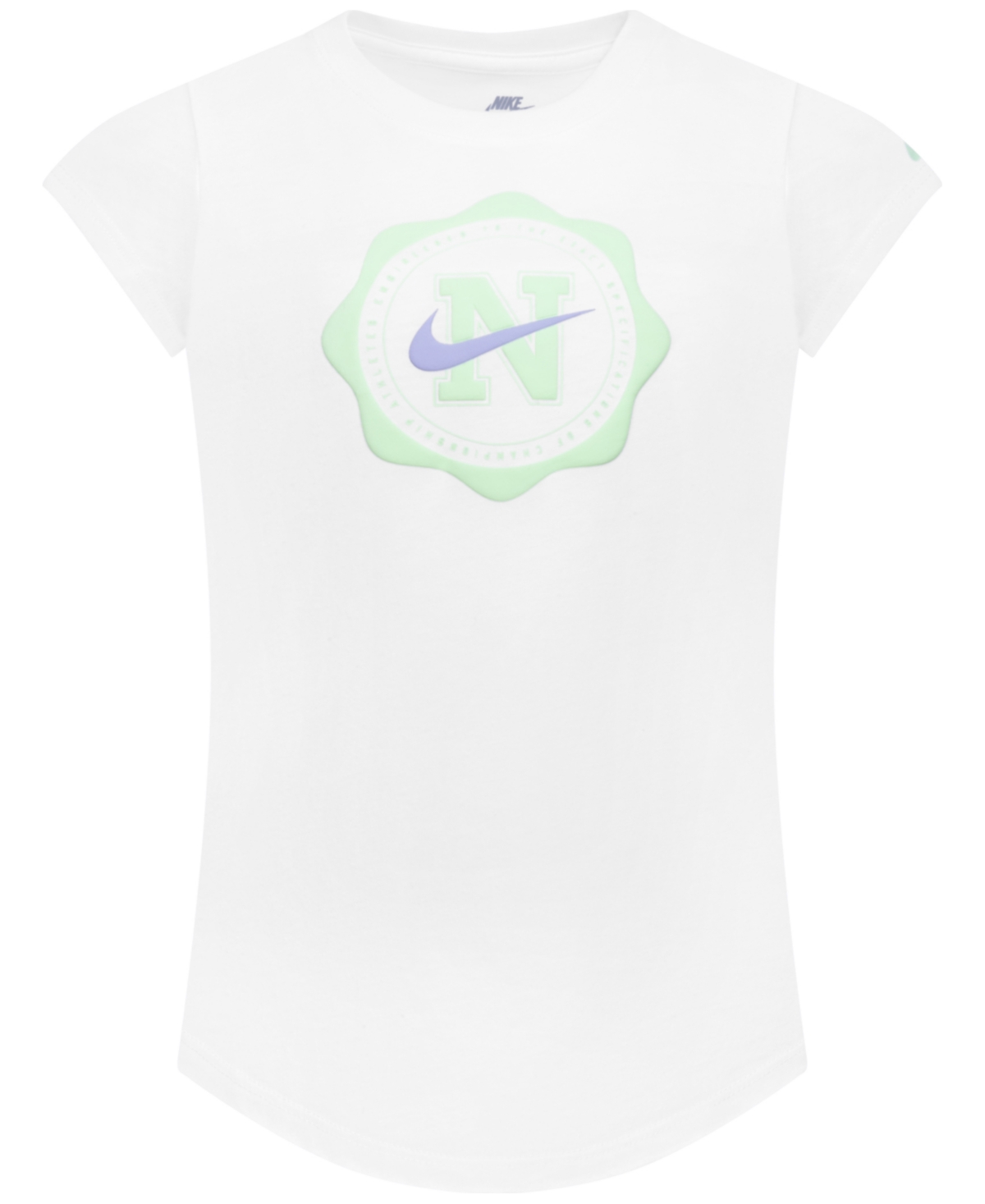 Shop Nike Little Girls Prep In Your Step Logo Graphic T-shirt In White