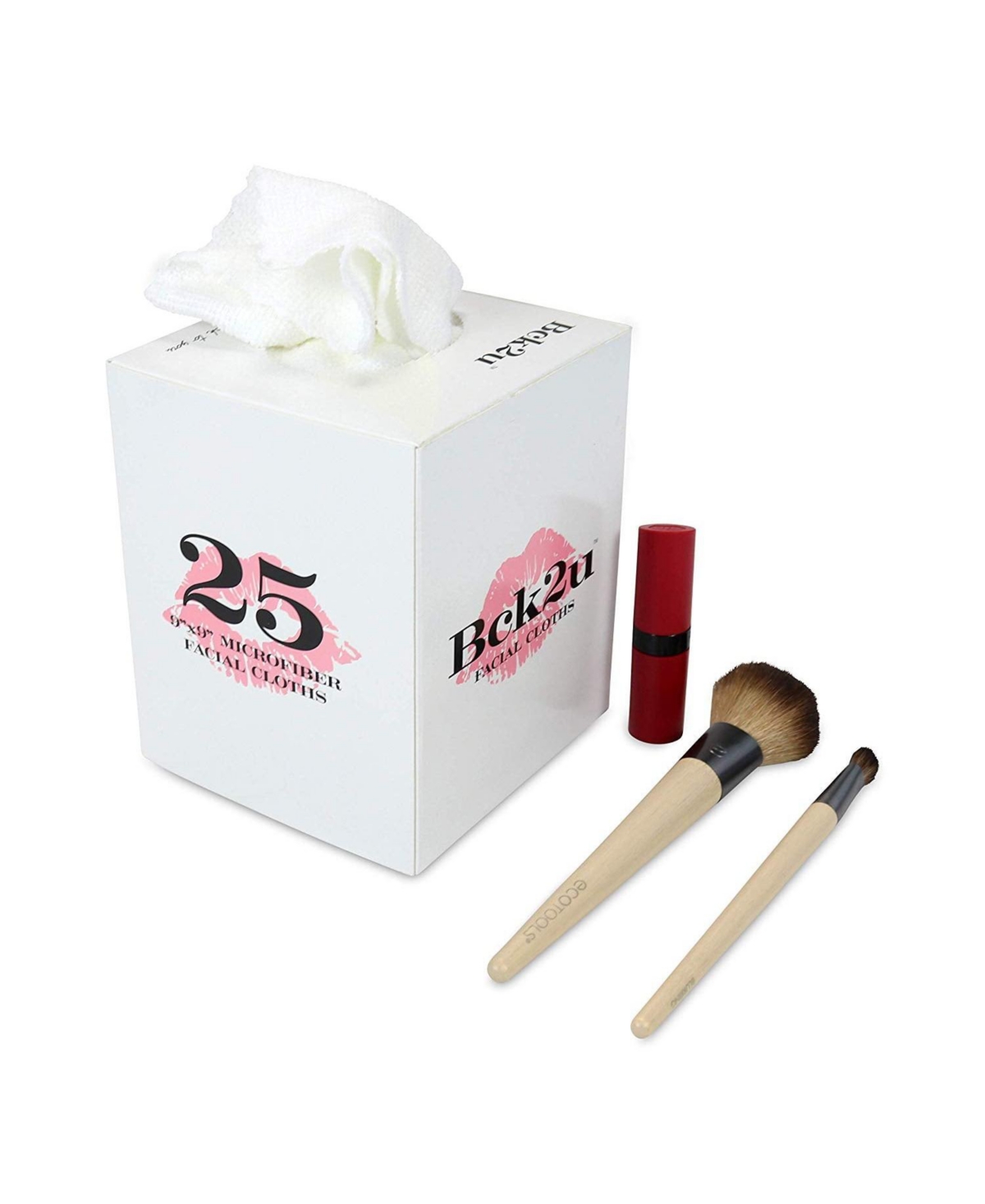 Arkwright Home Microfiber Makeup Remover Cloths - (Pack of 25) Reusable Makeup Towels a Tissue Box Dispenser, Facial Towels for Bathroom, x in