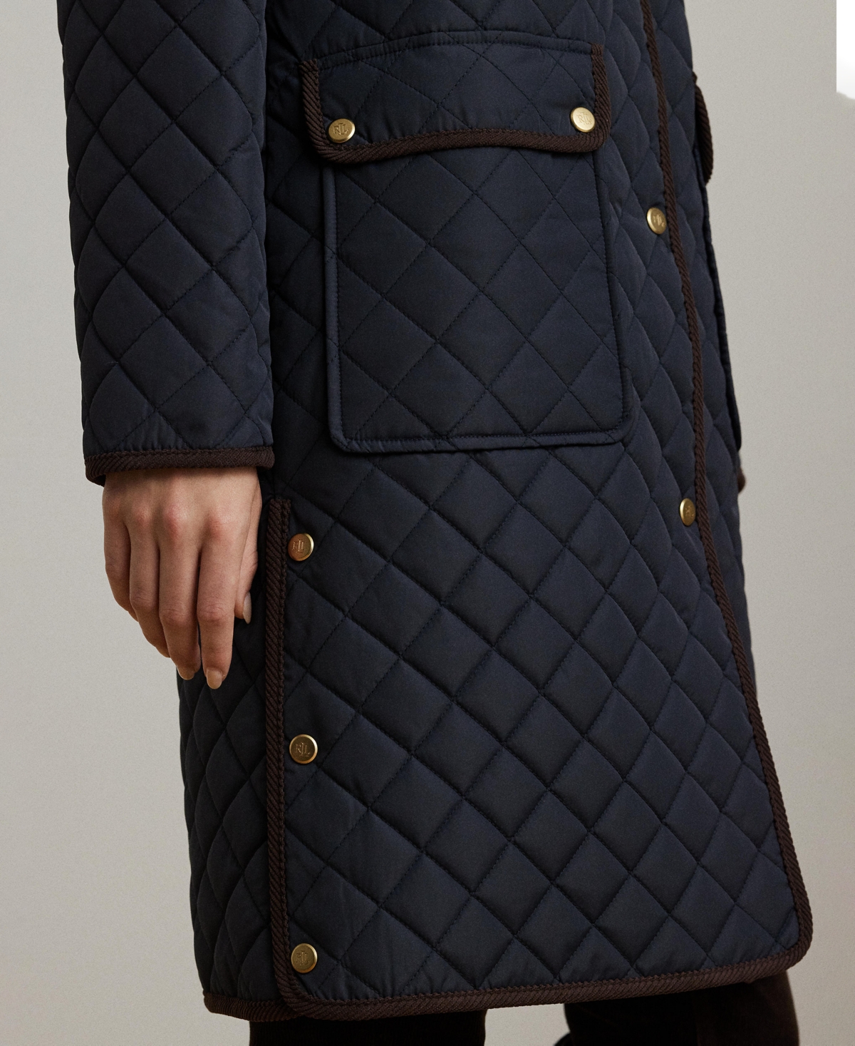 Lauren Ralph Lauren Women's Collared Quilted Coat