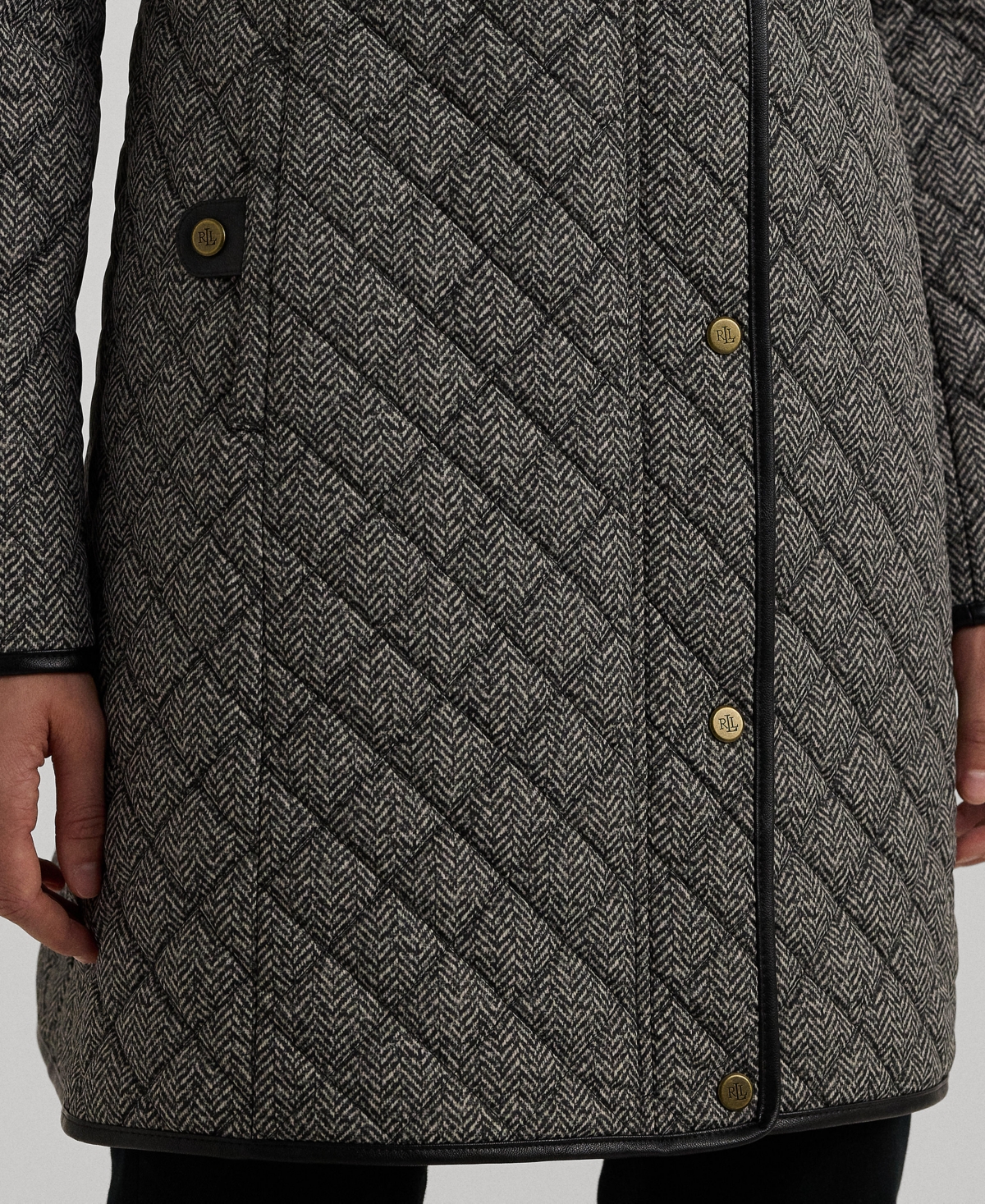 Lauren Ralph Lauren Women's Hooded Quilted Coat -Cream
