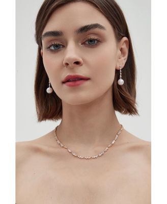 Electra Riviere Freshwater Pearl Drop Earrings