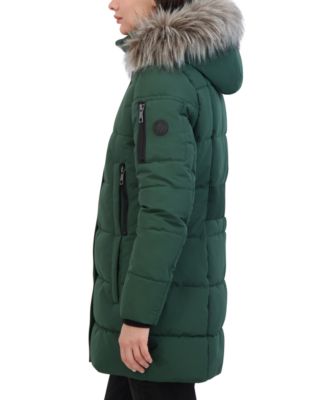Women's Faux-Fur-Trim Hooded Puffer Coat