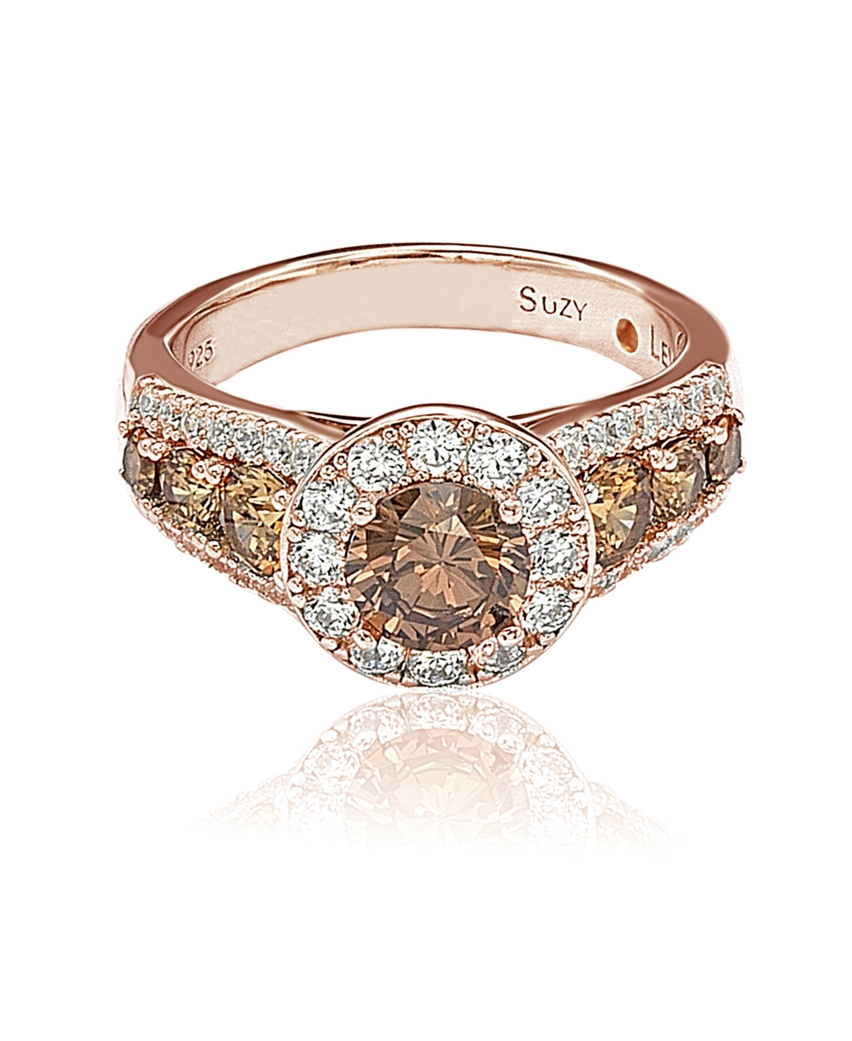 Suzy Levian New York Suzy Levian Bridal Sterling Silver Cubic Zirconia Engagement Ring