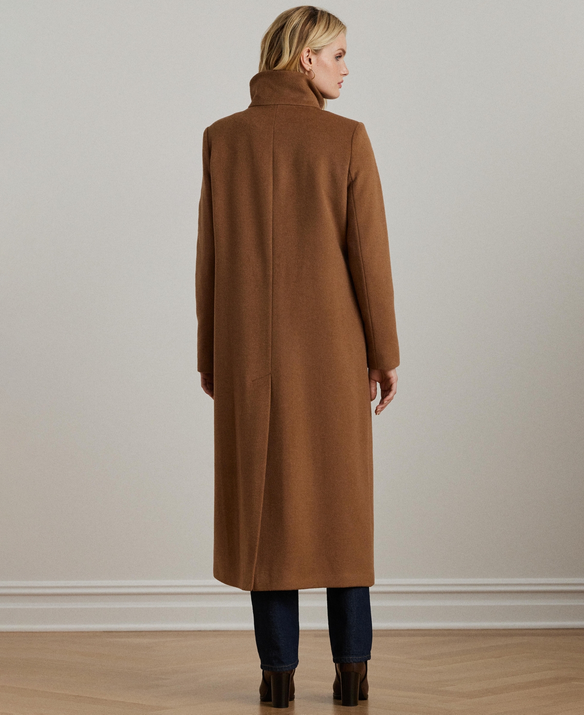Lauren Ralph Lauren Women's Single-Breasted Stand-Collar Maxi Coat