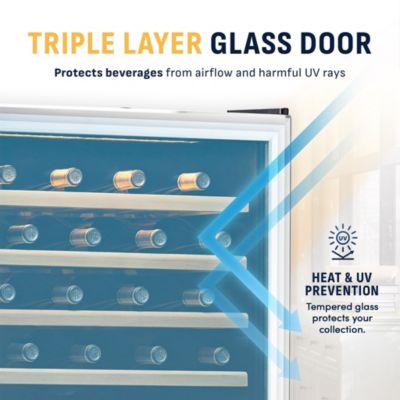 27" Built-in 116 Bottle Dual Zone Compressor Wine Fridge in Stainless Steel, Quiet Operation with Smooth Rolling Shelves