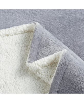 Host & Home Plush Sherpa Throw, 2-Sided Throw Blanket, 200GSM Plush Mink Velvet Face, 250GSM Plush Sherpa Reverse,Full/Queen - 90x90