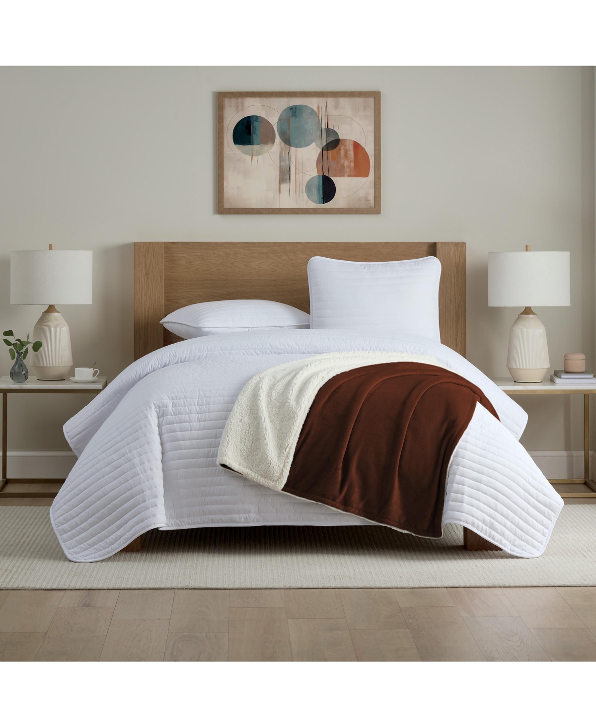 Arkwright Home Host & Home Plush Sherpa Throw, Versatile 2-Sided Throw Blanket, 200GSM Plush Mink Velvet Face, 250GSM Plush Sherpa Reverse, 4 Color Op