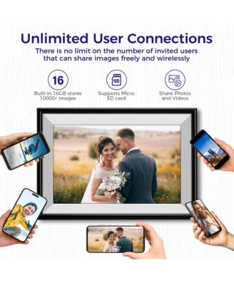 10.1" WiFi Frameo Digital Picture Frame - 32GB Built in Storage