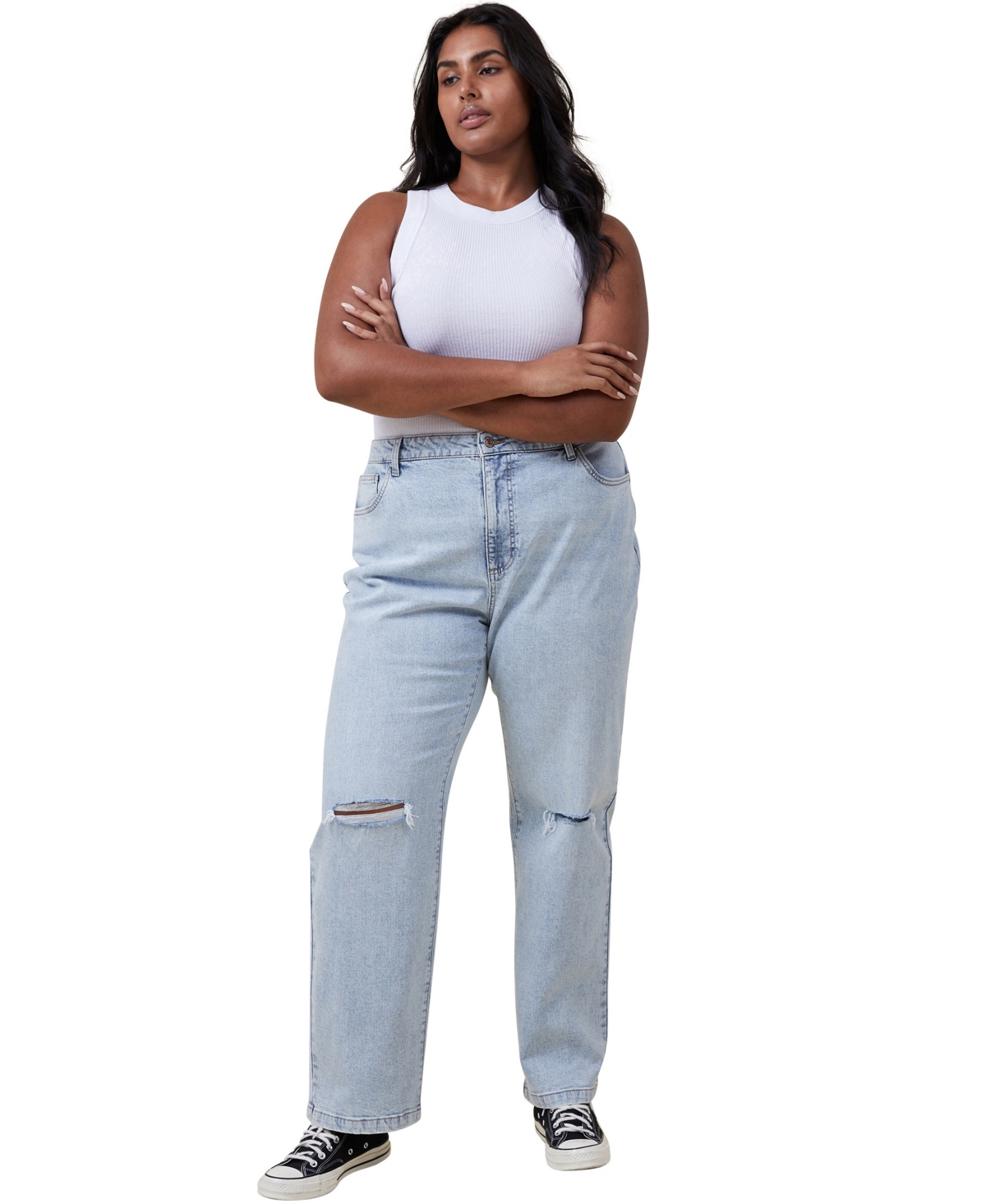 Cotton On Women's Curvy Stretch Straight Jean