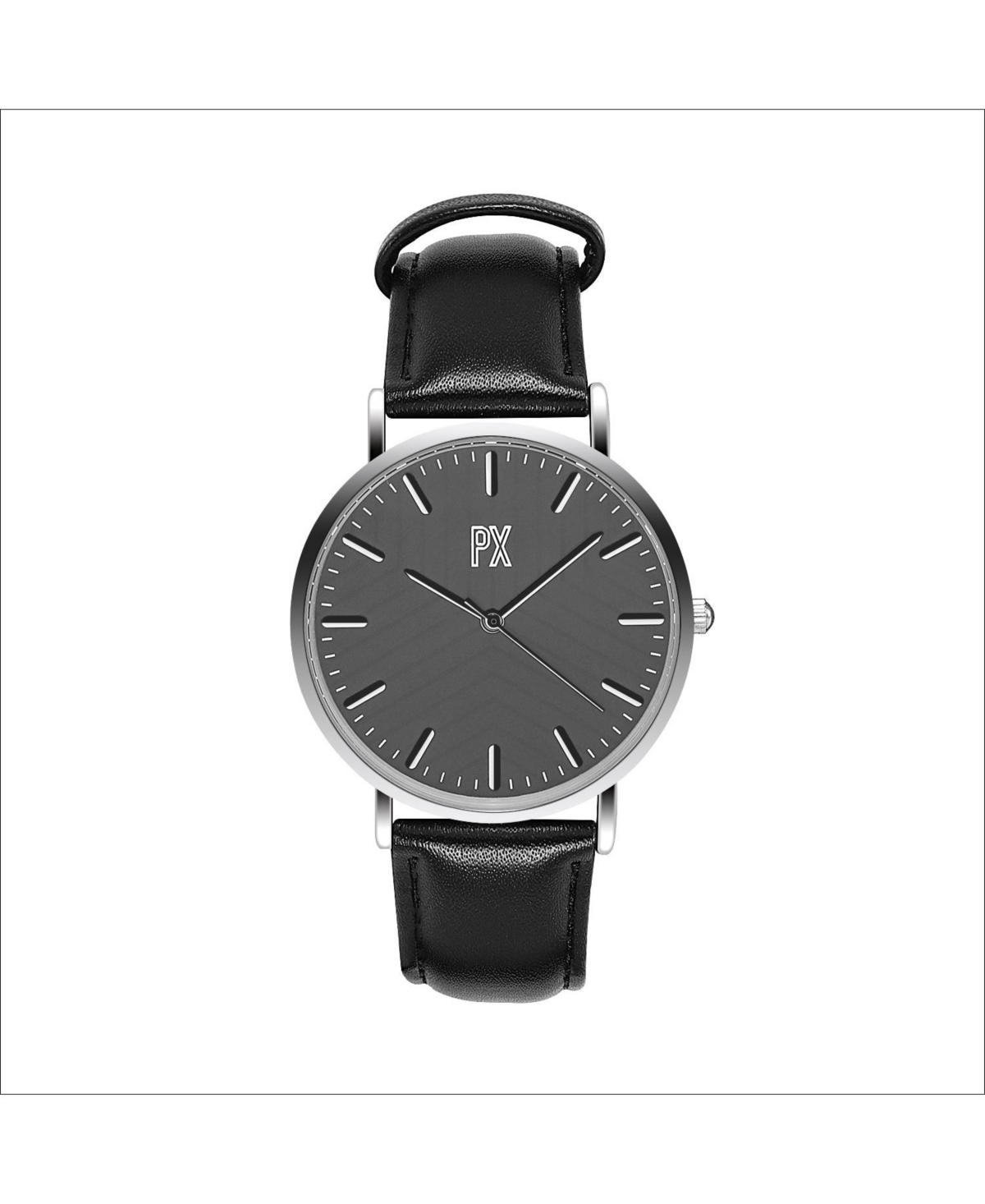 Terry Leather Strap Watch - Black