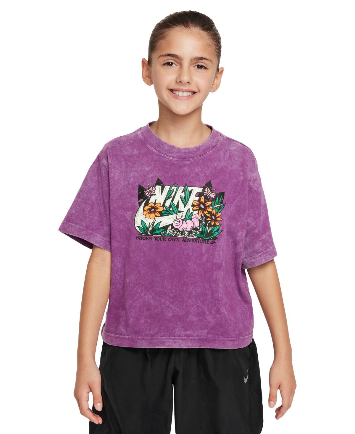 Nike Big Girls Sportswear Graphic-Print Cotton T-Shirt