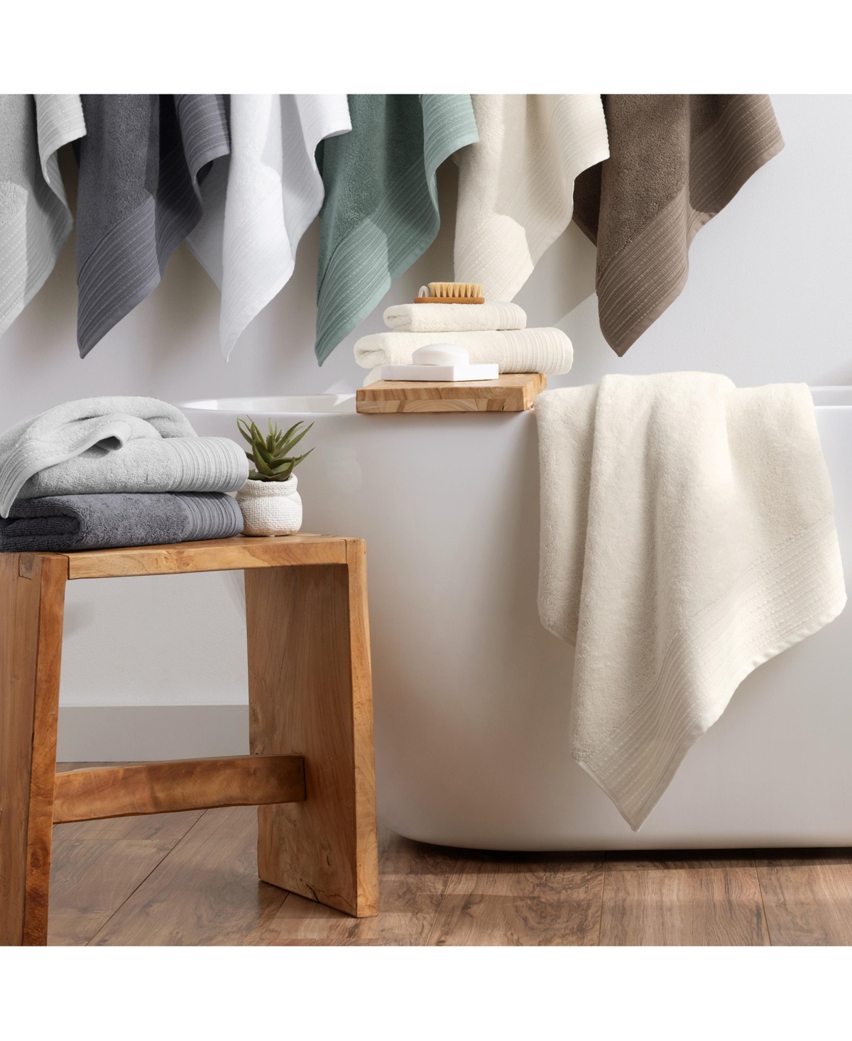 Aston and Arden Anatolia Turkish Hand Towels (4 Pack), 18x32, 600 Gsm, Woven Linen-Inspired Dobby, Ring Spun Combed Cotton, Low Twist