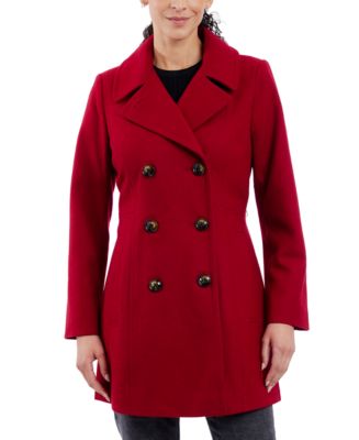 Anne klein women's classic double breasted coat on sale