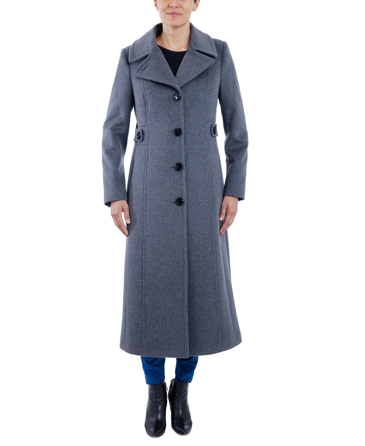 Anne klein single breasted wool coat best sale
