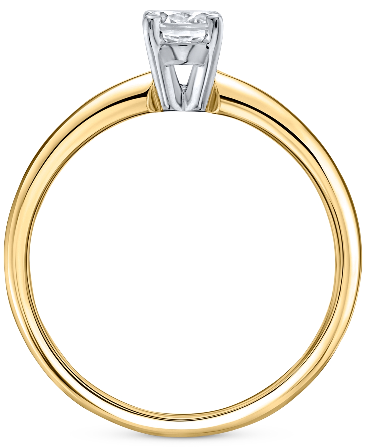 Igi Certified Diamond Solitaire Engagement Ring (1/2 ct. t.w.) - 18k Gold