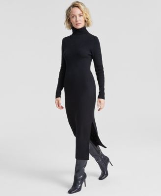 macy's black sweater dress Knit Sweater Macys Sweater Dress Universal Standard Plus Size Fine Knit  Everyday Sweater Dress