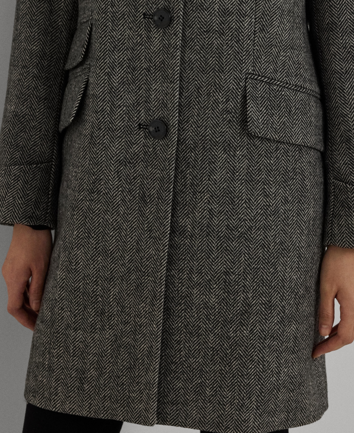 Ralph Lauren Petite Notched-collar Walker Coat In Multi