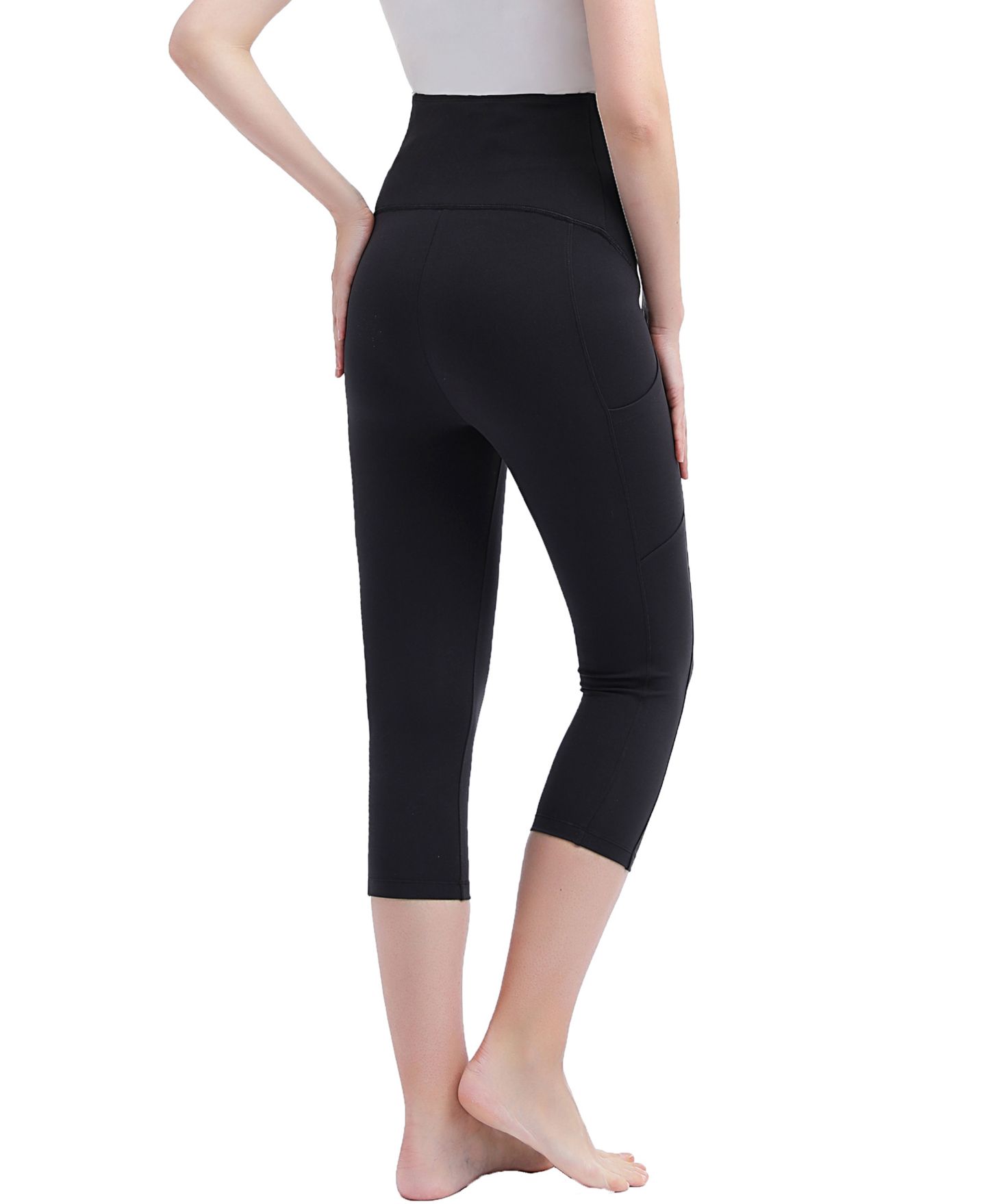 Женские леггинсы kimi + kai Maternity Essential Stretch Pocket Crop Leggings, цвет: Чёрный — фото 3