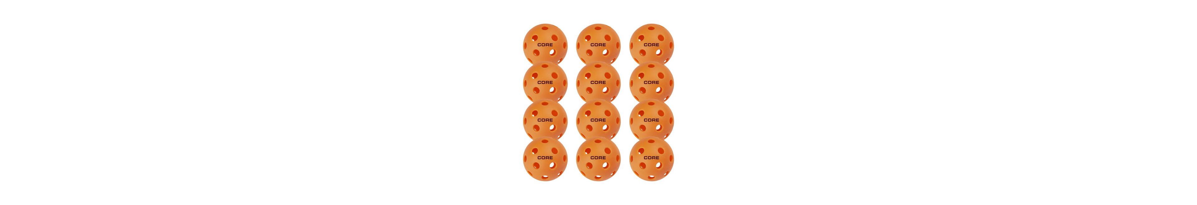 Core Pickleball Orange Indoor 26 Hole Pickleballs