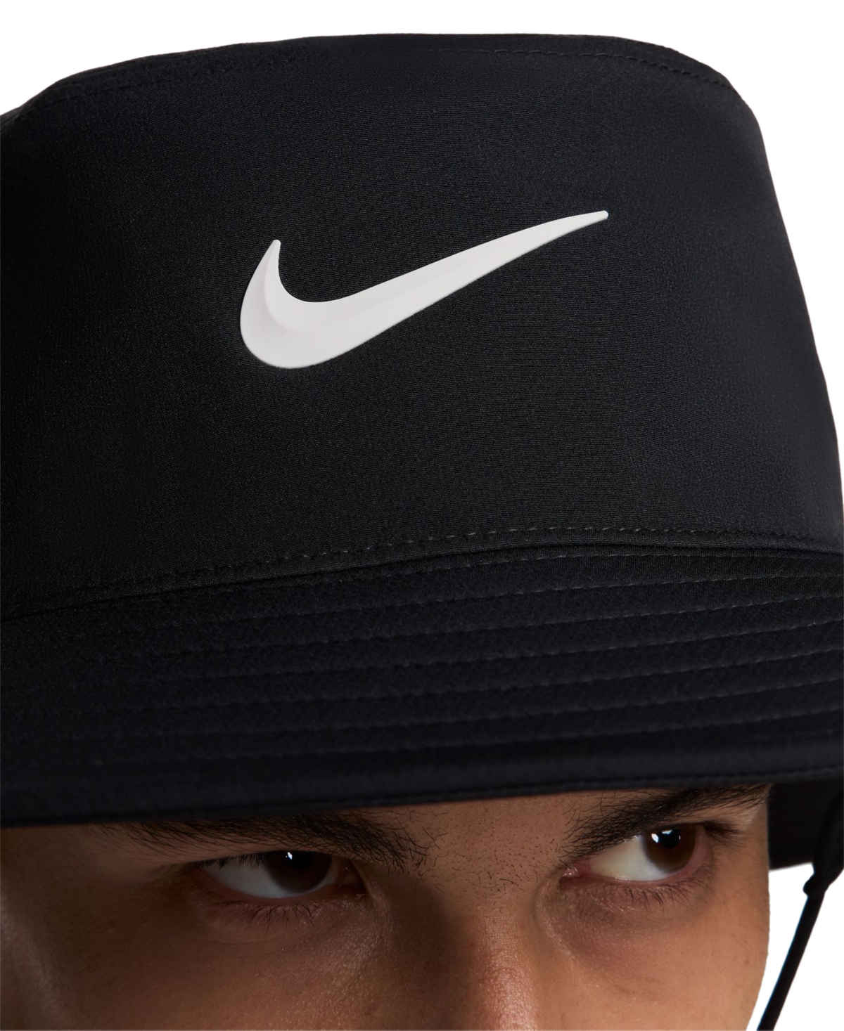 Nike Men's Apex Dri-fit Bucket Hat with Removable Chin Strap -anthracite/white