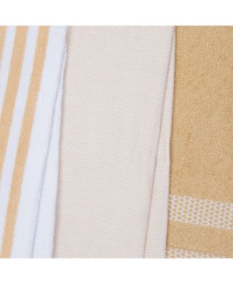 Premium Weave Yarn Dyed Kitchen Towels (Pack of 6), 100% Cotton, 16 x 26 in