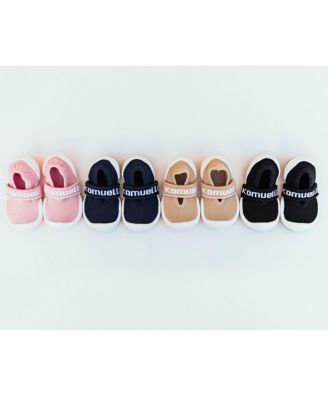 Infant Boy Girl First Walk Sock Shoes Flat Navy