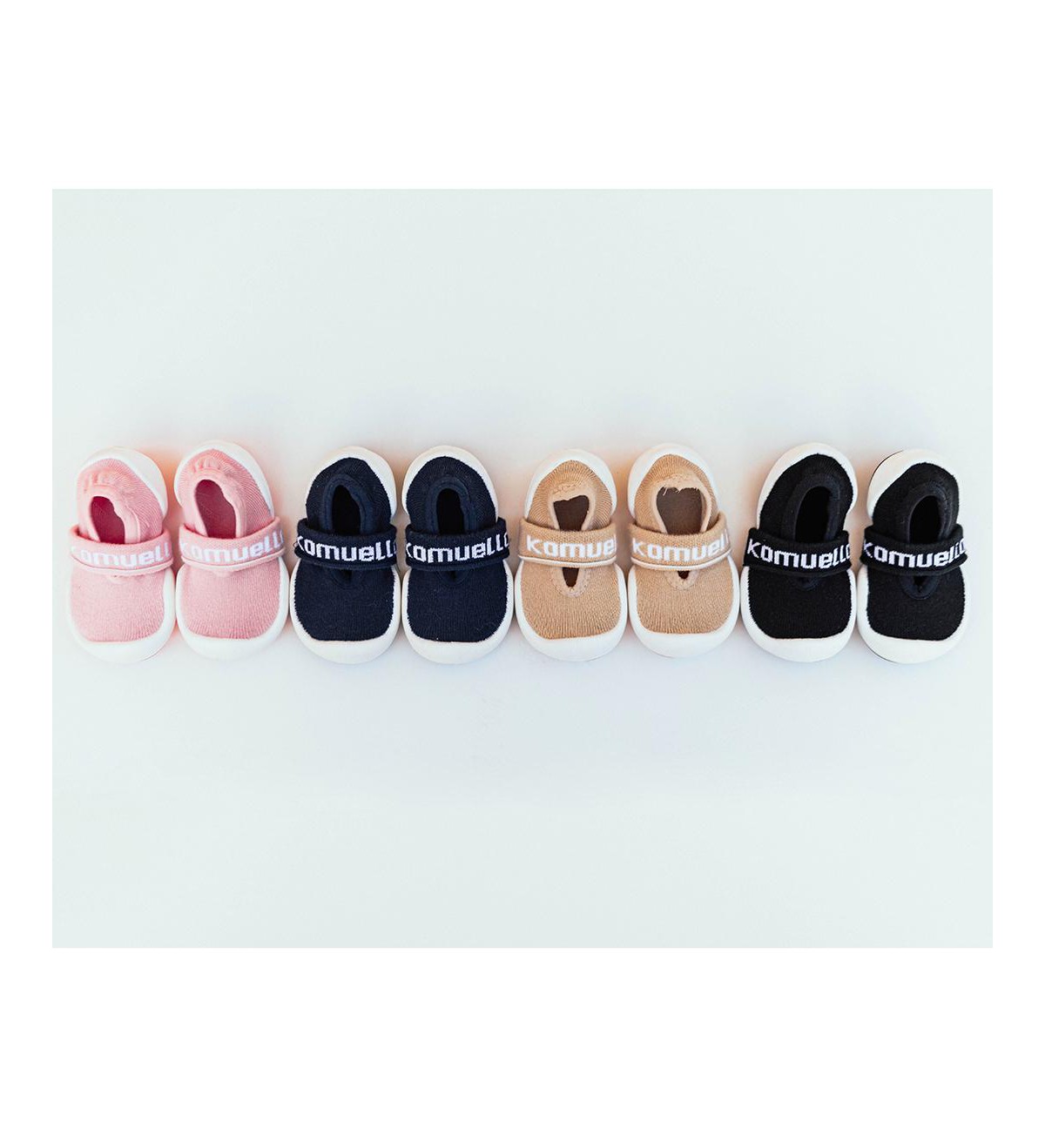 Детские Komuello Infant Boy Girl First Walk Sock Shoes Flat Navy — фото 4