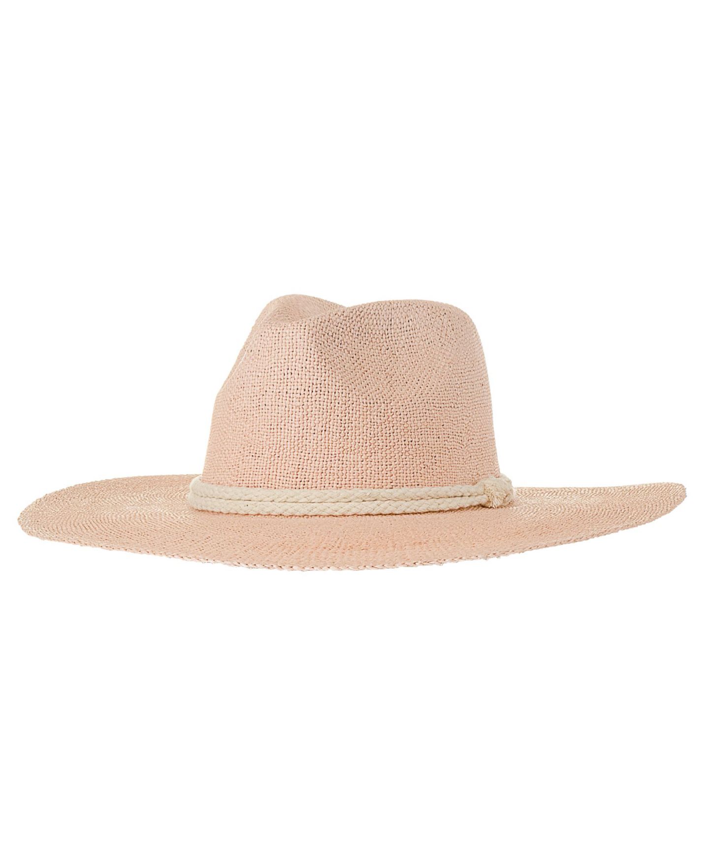 Женский головной убор Marcus Adler Rope Trim Straw Panama Hat, цвет: Пудровый — фото 4