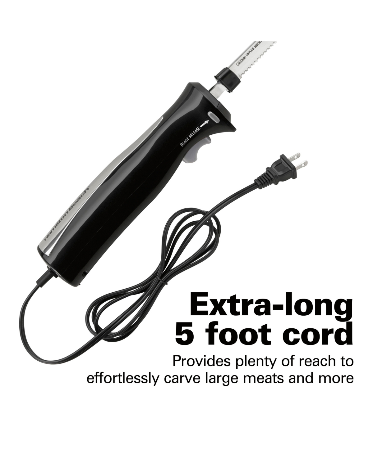 Hamilton Beach Electric Knife Set With Fork Case In Black