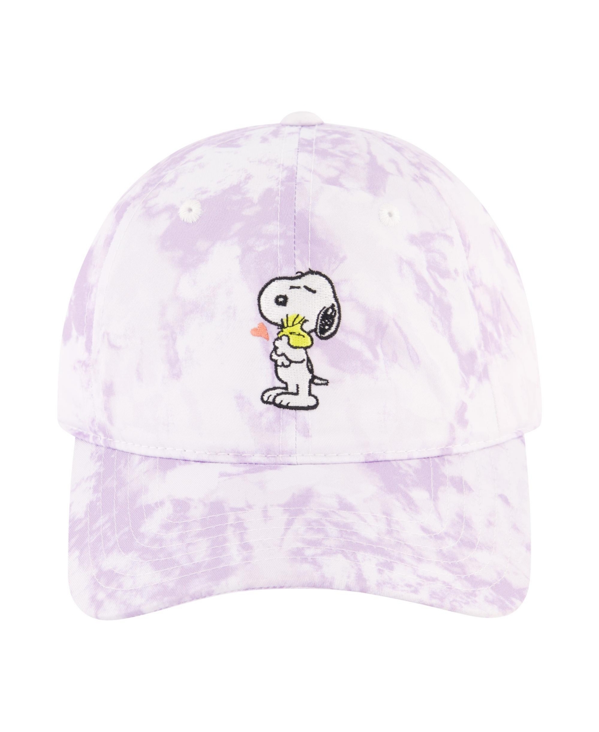 Snoopy Woodstock Hug Tie Dye Dad Cap - White/purple