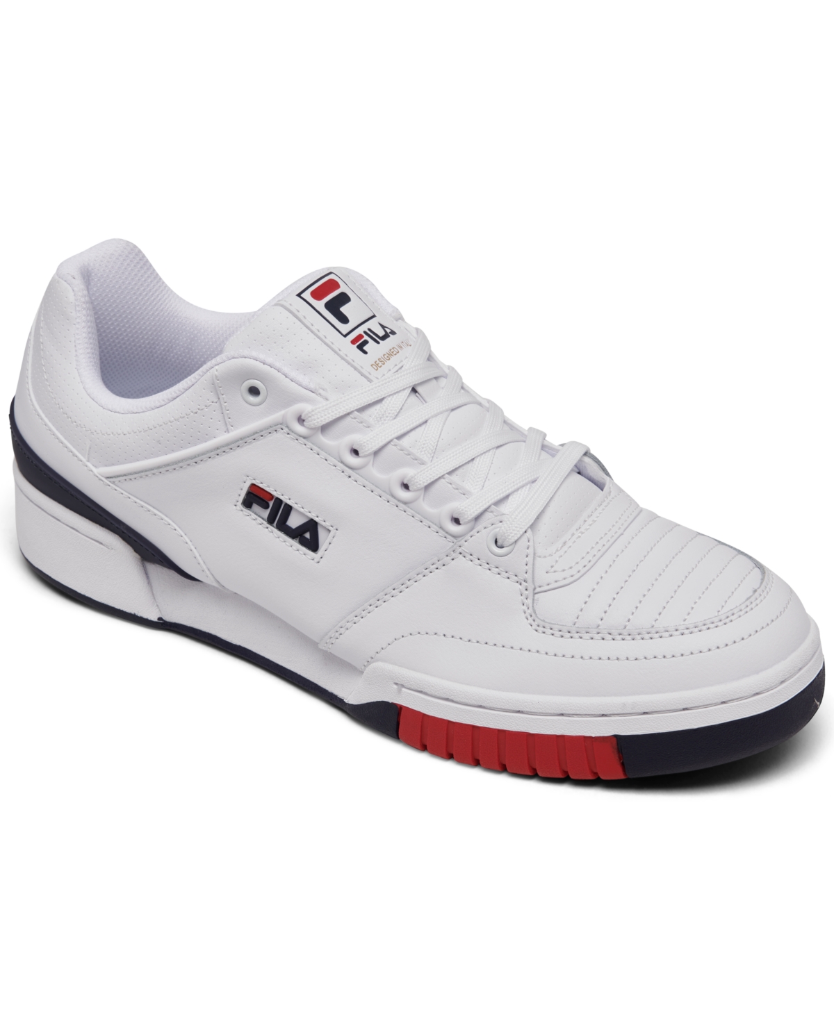 Men's Targa Nt Low Casual Tennis Sneakers from Finish Line - WHITE/NAVY/RED