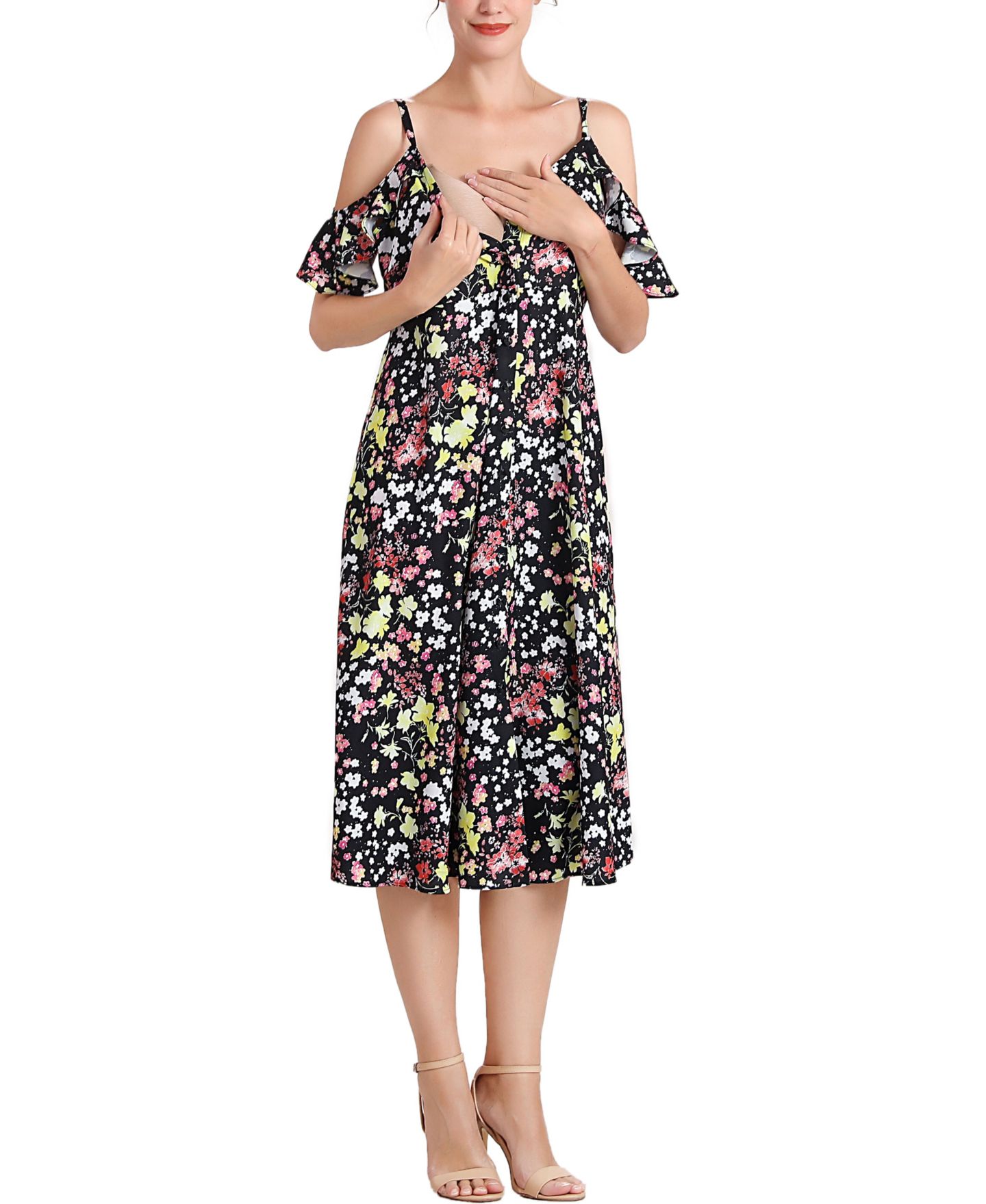 Женские платья Maternity kimi + kai Esme Nursing Button Front, цвет: Разноцветный — фото 2