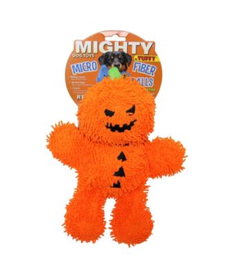 Microfiber Ball Med Pumpkin Man, Durable Squeaky Halloween Dog Toy