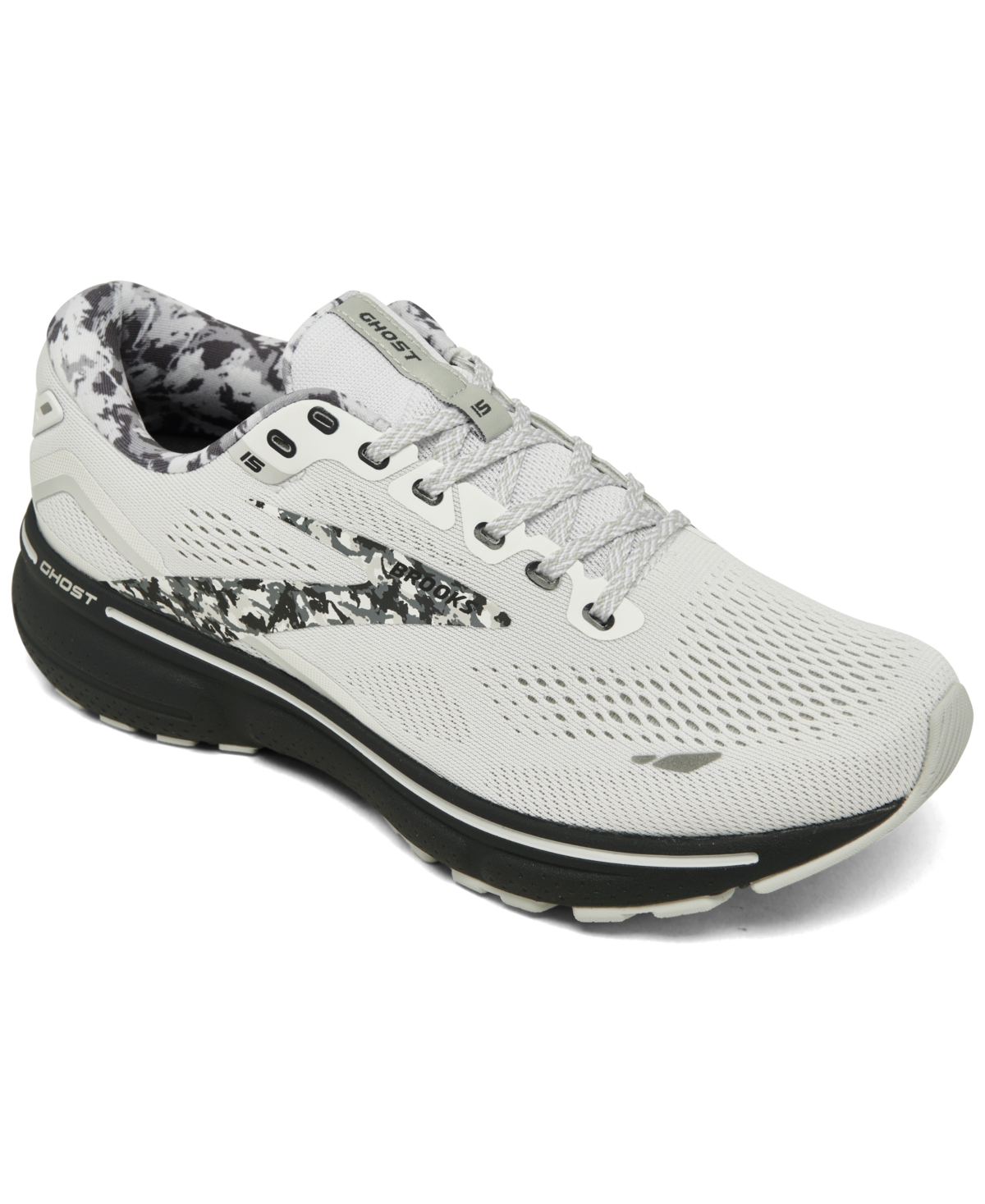 Women's Ghost 15 Running Sneakers from Finish Line - White/ebony/oysteer