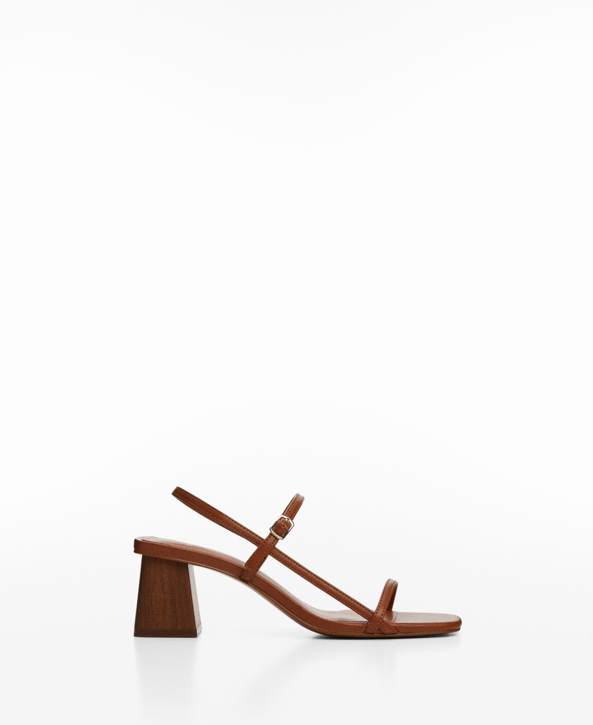 Shop Mango Women's Block-heel Sandals In Medium Brown