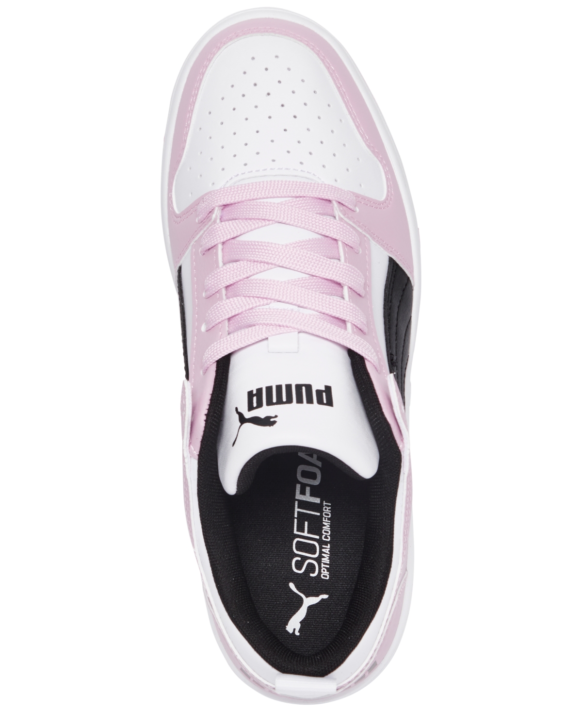 Shop Puma Big Girls' Rebound Layup Low Casual Sneakers From Finish Line In White