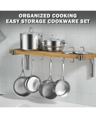 Cooks Standard Stainless Steel Kitchen Cookware Sets 10-Piece, Multi ...