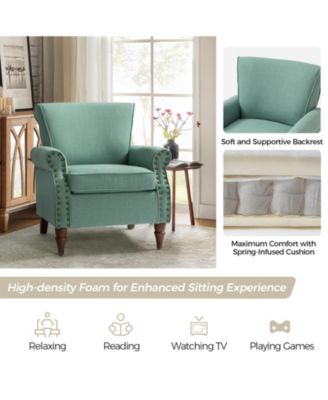 Mooresville Upholstered Armchair with Solid Wood Legs