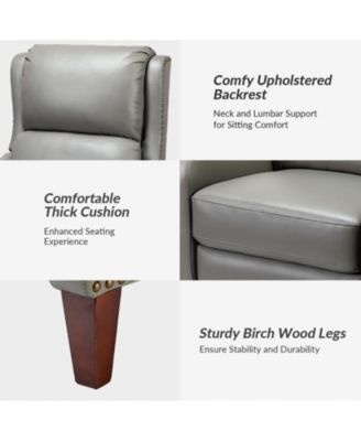 1 piece Leather Pushback Recliner chair