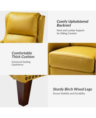 1 piece Leather Pushback Recliner chair