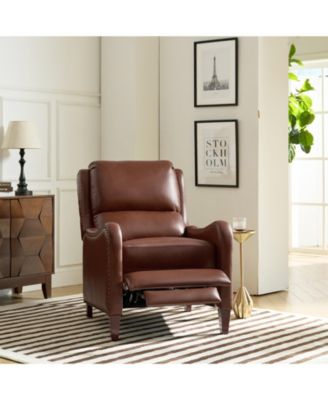 1 piece Leather Pushback Recliner chair