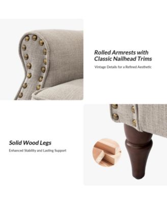 Mooresville Upholstered Armchair with Solid Wood Legs