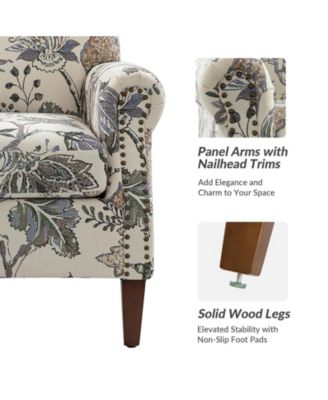 Solid Wood Nailhead Trim Gianluca Traditional Armchair