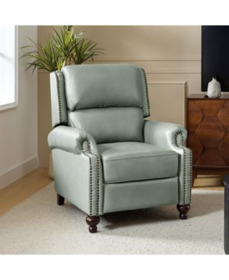 Franco Traditional Genuine Leather Manual Recliner