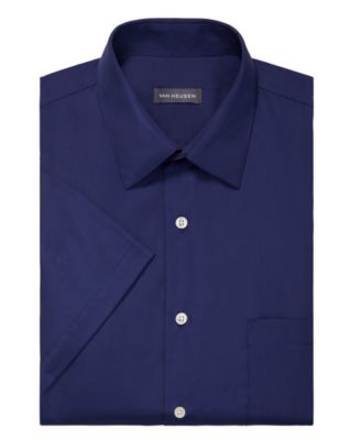 Poplin Solid Short-Sleeve Dress Shirt