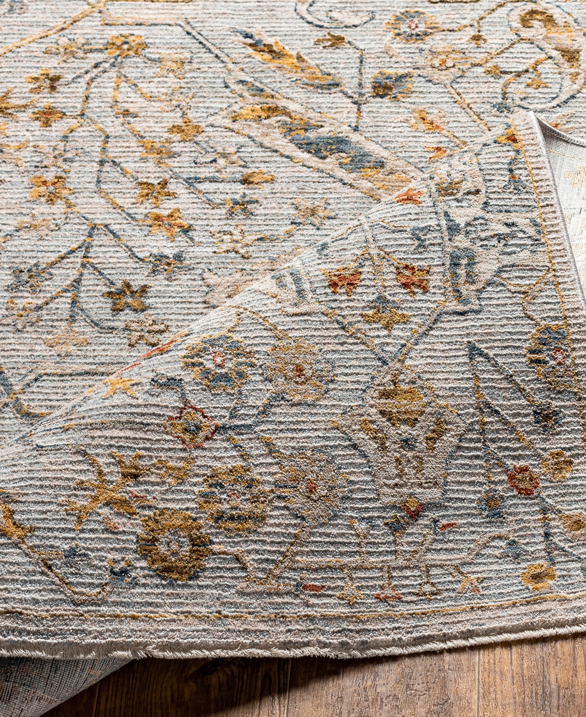 Surya Reina Ren-2300 5'3x5'3 Round Area Rug In Denim