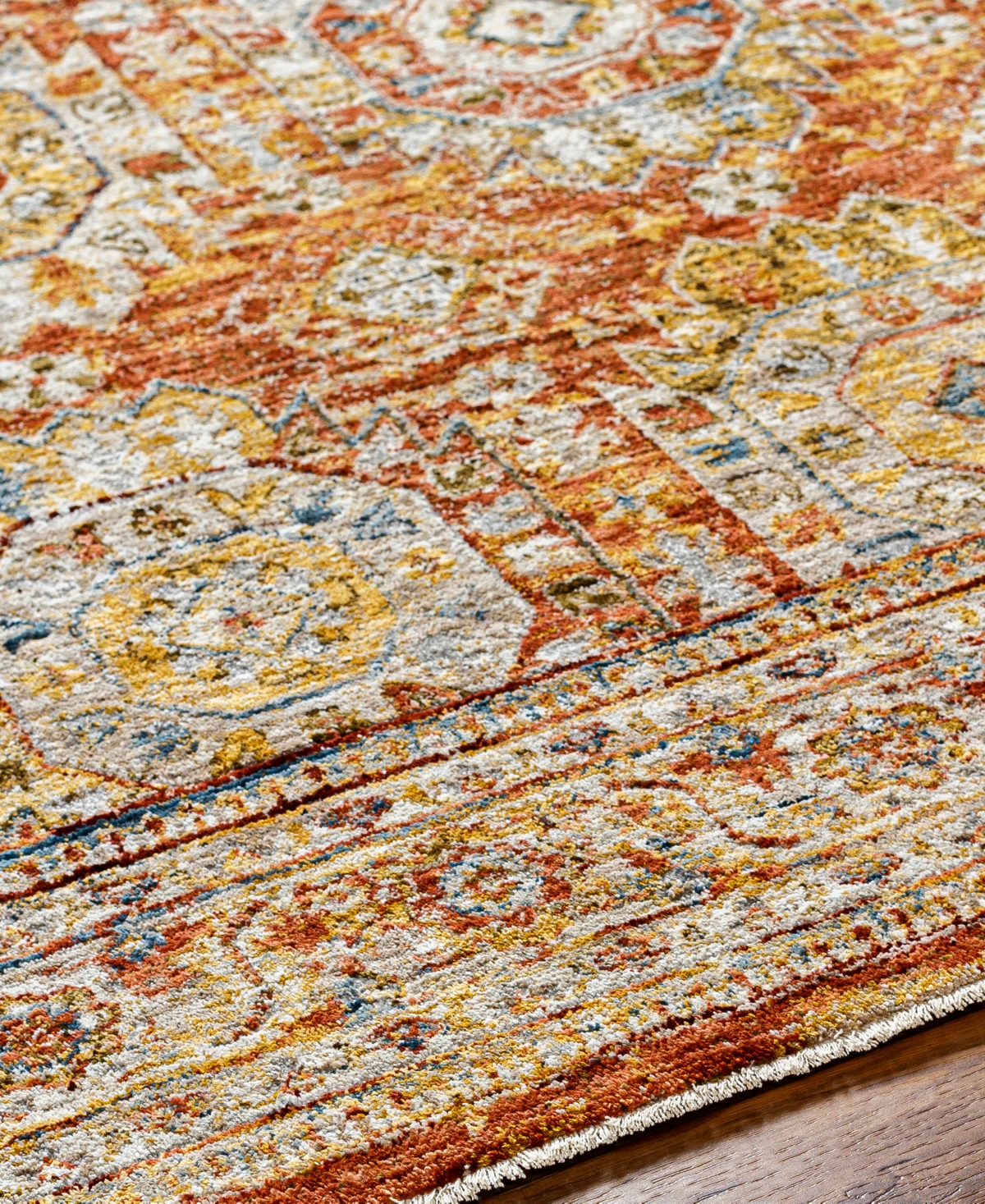 Surya Mona Lisa Mni-2302 7'10x10'3 Area Rug In Rust-maize