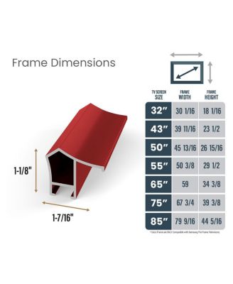 85" Alloy Prismatic Frame for Samsung The Frame and Frame Pro TV 2021-2026